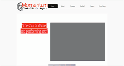 Desktop Screenshot of momentumdancecenter.com
