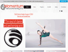 Tablet Screenshot of momentumdancecenter.com